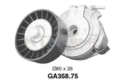 Tensioner Pulley, V-ribbed belt SNR GA358.75