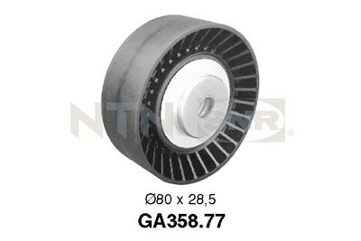 Deflection/Guide Pulley, V-ribbed belt SNR GA358.77