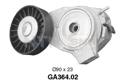 Tensioner Pulley, V-ribbed belt SNR GA364.02