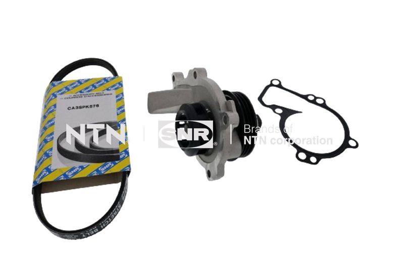 SNR KAP859.471 Water Pump + V-Ribbed Belt Kit