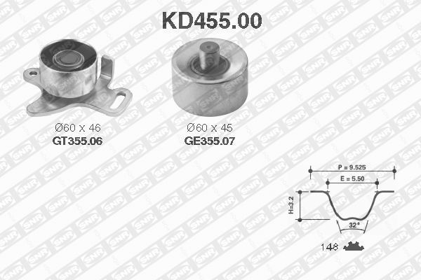 SNR KD455.00 Timing Belt Kit