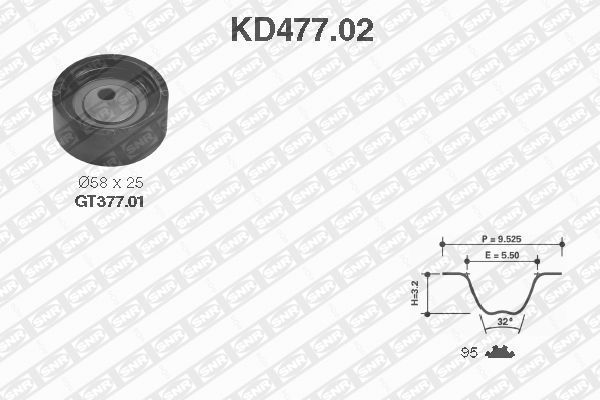 SNR KD477.02 Timing Belt Kit