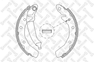 Brake Shoe Set STELLOX 097 100-SX