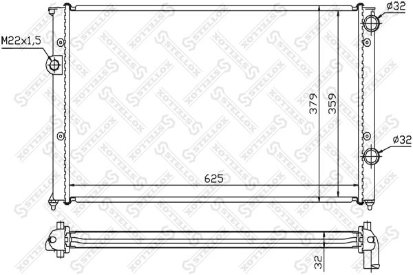 STELLOX 10-25009-SX Radiator, engine cooling