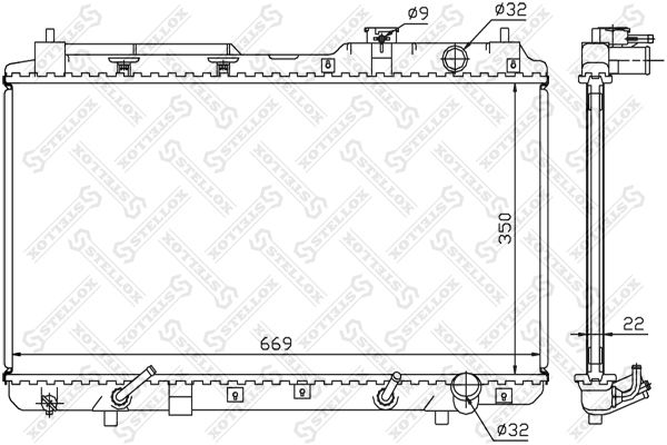 STELLOX 10-25050-SX Radiator, engine cooling