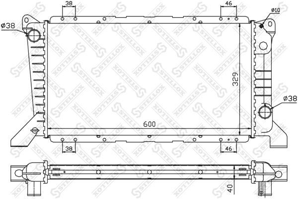 STELLOX 10-25056-SX Radiator, engine cooling