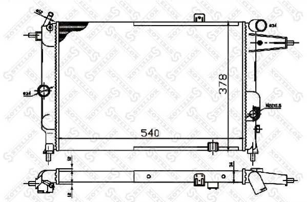 STELLOX 10-25059-SX Radiator, engine cooling