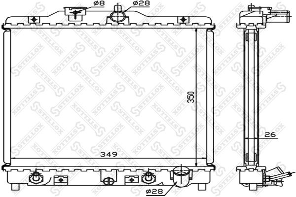 STELLOX 10-25103-SX Radiator, engine cooling