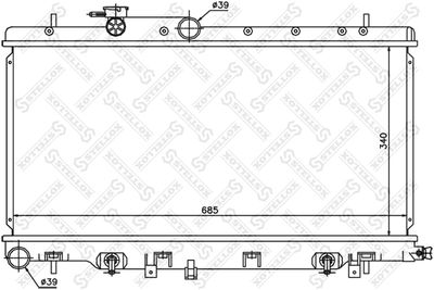 Radiator, engine cooling STELLOX 10-25144-SX