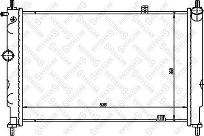 Radiator, engine cooling STELLOX 10-25224-SX