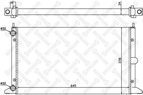 STELLOX 10-25243-SX Radiator, engine cooling