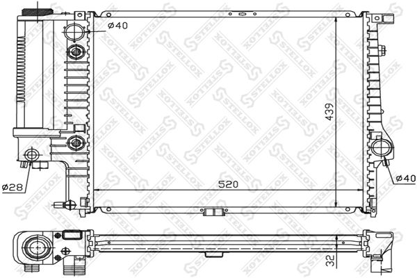 STELLOX 10-25250-SX Radiator, engine cooling