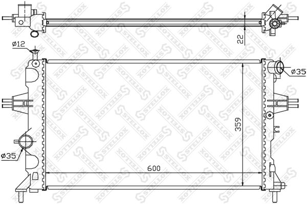 STELLOX 10-25266-SX Radiator, engine cooling