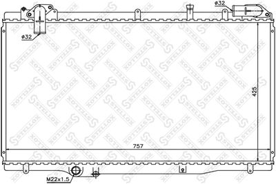 Radiator, engine cooling STELLOX 10-25274-SX