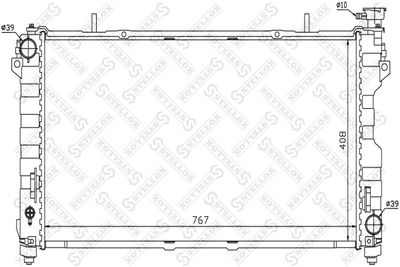 Radiator, engine cooling STELLOX 10-25284-SX