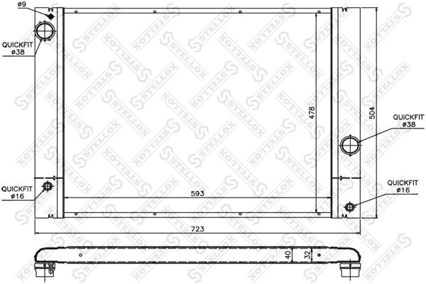 STELLOX 10-25337-SX Radiator, engine cooling