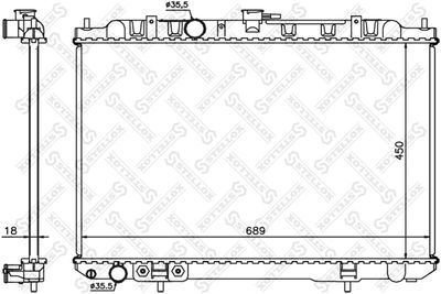 Radiator, engine cooling STELLOX 10-25339-SX