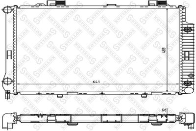 Radiator, engine cooling STELLOX 10-25345-SX