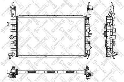 Radiator, engine cooling STELLOX 10-25350-SX