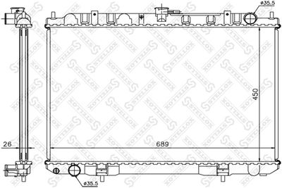 Radiator, engine cooling STELLOX 10-25391-SX