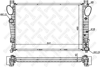 Radiator, engine cooling STELLOX 10-25426-SX