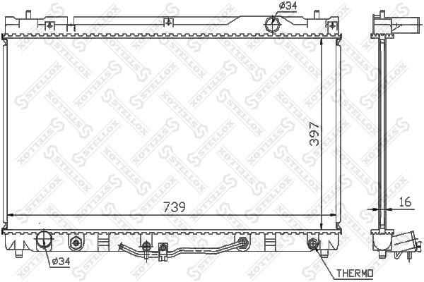 STELLOX 10-25463-SX Radiator, engine cooling