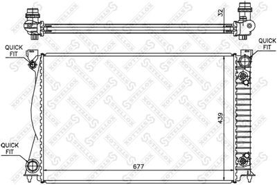 Radiator, engine cooling STELLOX 10-25507-SX