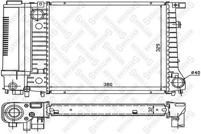 Radiator, engine cooling STELLOX 10-25566-SX