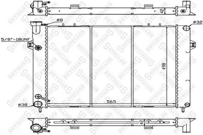 Radiator, engine cooling STELLOX 10-25613-SX