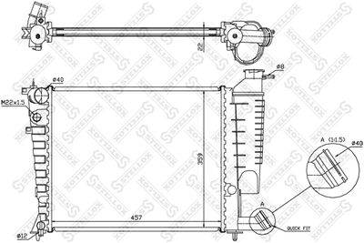 Radiator, engine cooling STELLOX 10-25660-SX
