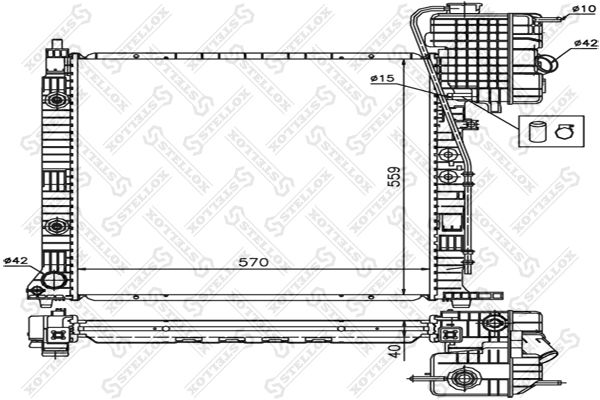 STELLOX 10-25873-SX Radiator, engine cooling
