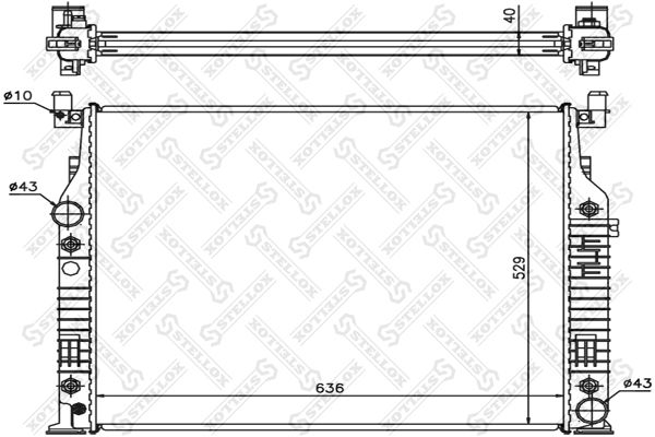 STELLOX 10-25877-SX Radiator, engine cooling