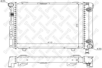 Radiator, engine cooling STELLOX 10-25890-SX