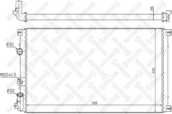 STELLOX 10-26179-SX Radiator, engine cooling