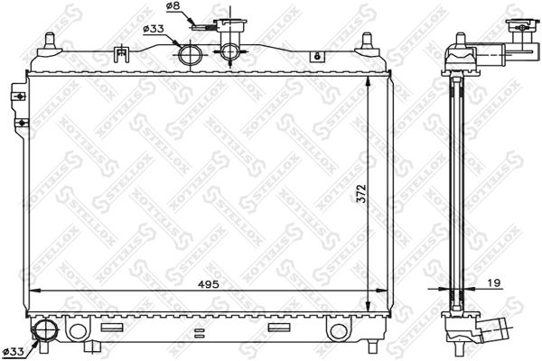 STELLOX 10-26603-SX Radiator, engine cooling