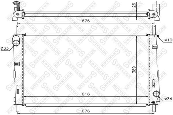 STELLOX 10-26759-SX Radiator, engine cooling