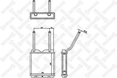 Heat Exchanger, interior heating STELLOX 10-35010-SX