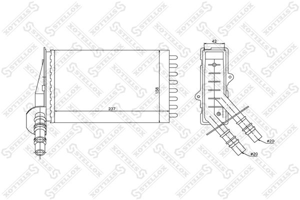 STELLOX 10-35043-SX Heat Exchanger, interior heating