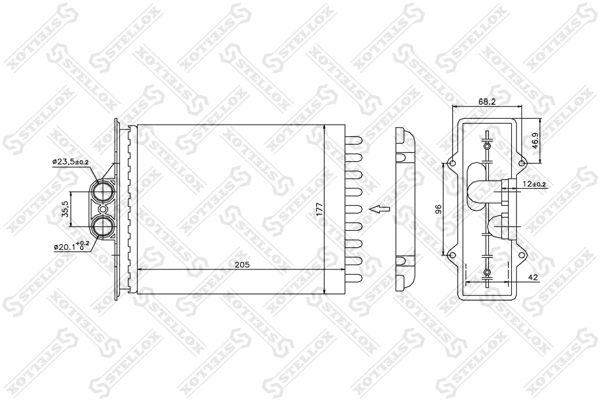 STELLOX 10-35056-SX Heat Exchanger, interior heating