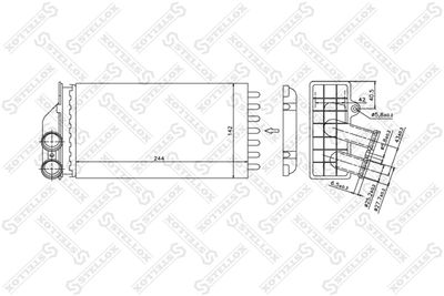 Heat Exchanger, interior heating STELLOX 10-35103-SX