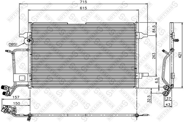 STELLOX 10-45006-SX Condenser, air conditioning