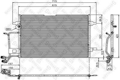 Condenser, air conditioning STELLOX 10-45006-SX