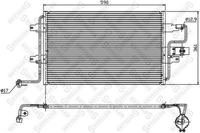 Condenser, air conditioning STELLOX 10-45011-SX