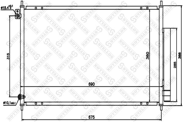 STELLOX 10-45061-SX Condenser, air conditioning
