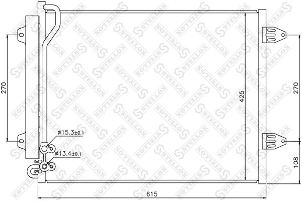 STELLOX 10-45163-SX Condenser, air conditioning