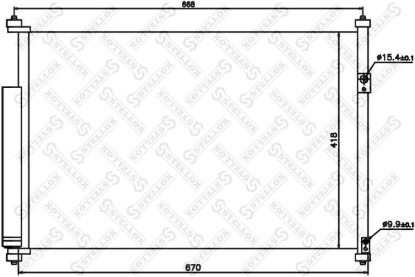 STELLOX 10-45176-SX Condenser, air conditioning