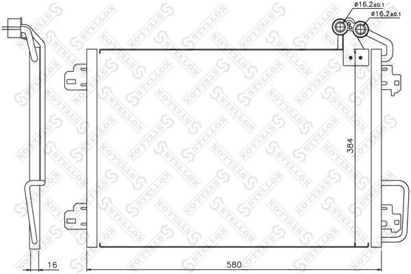 STELLOX 10-45197-SX Condenser, air conditioning