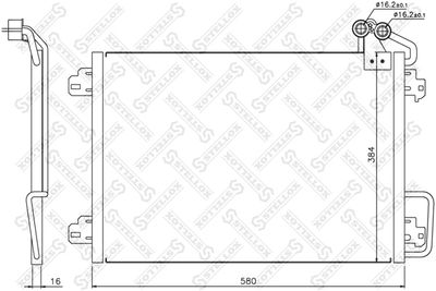 Condenser, air conditioning STELLOX 10-45197-SX