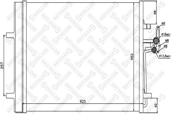 STELLOX 10-45207-SX Condenser, air conditioning
