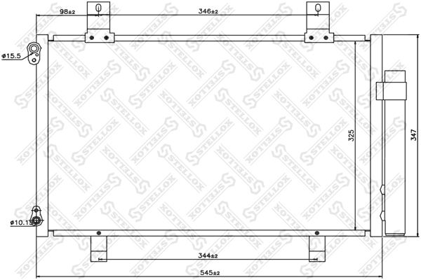 STELLOX 10-45567-SX Condenser, air conditioning